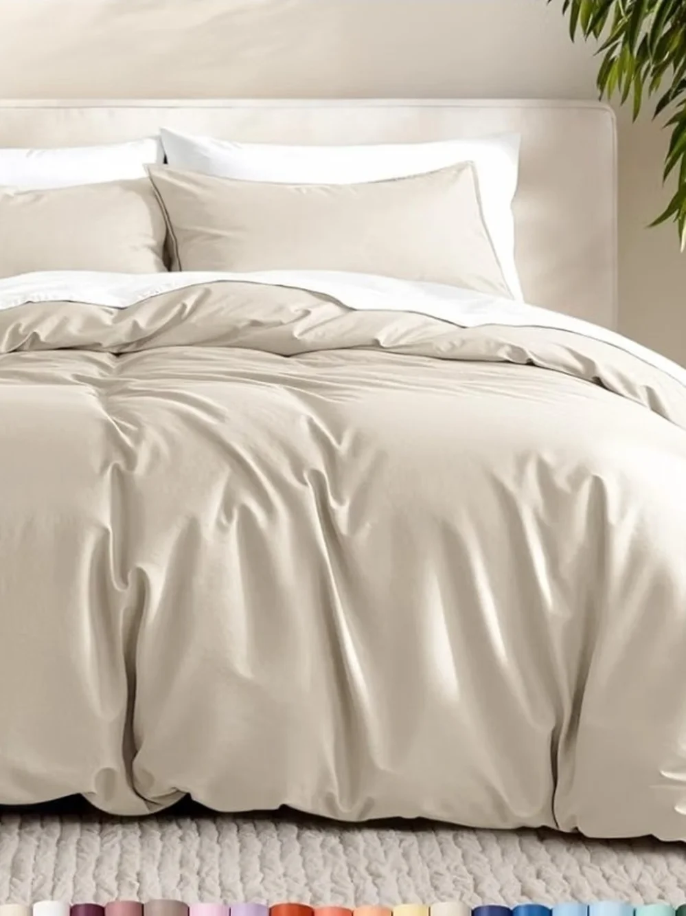 Bare 100% Organic Cotton Duvet Cover Set Queen Size